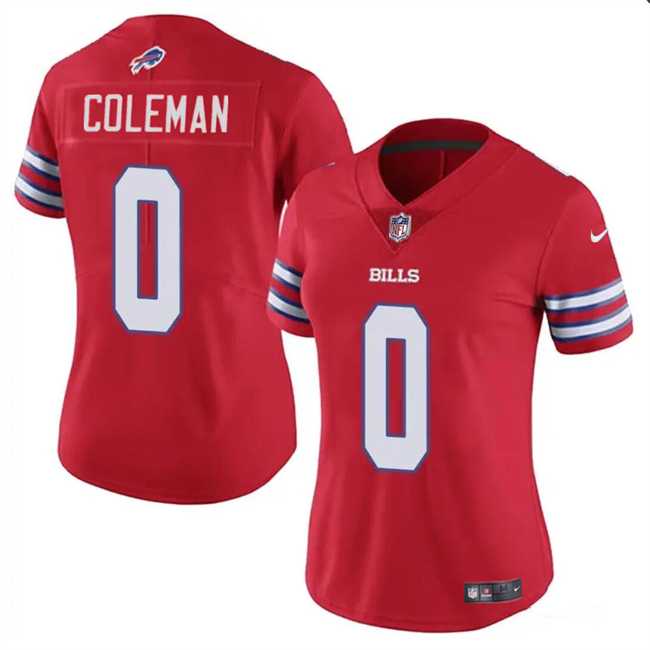 Women%27s Buffalo Bills #0 Keon Coleman Red Vapor Stitched Jersey Dzhi->women nfl jersey->Women Jersey